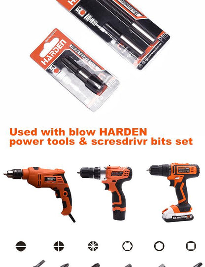 Porta-Bits 1/4" HARDEN com Engate Rápido (QR – Quick Release) – 60 mm em Aço CR-V