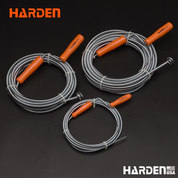 Desentupidor Manual de Esgoto HARDEN 3–10 Metros (6–9mm) em Aço Mola Flexível com Manivela