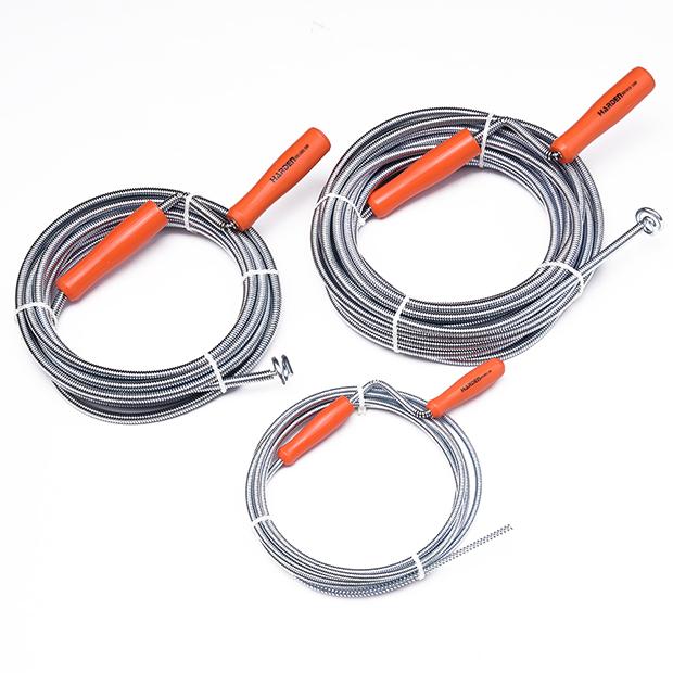 Desentupidor Manual de Esgoto HARDEN 3–10 Metros (6–9mm) em Aço Mola Flexível com Manivela