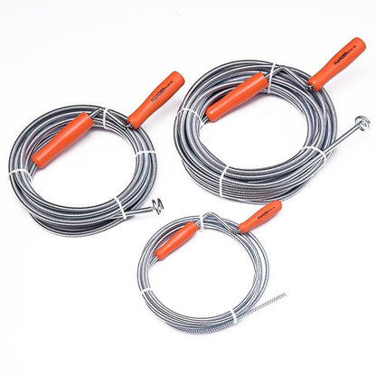 Desentupidor Manual de Esgoto HARDEN 3–10 Metros (6–9mm) em Aço Mola Flexível com Manivela
