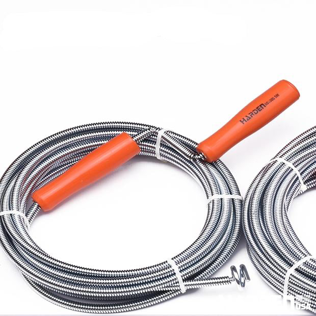 Desentupidor Manual de Esgoto HARDEN 3–10 Metros (6–9mm) em Aço Mola Flexível com Manivela