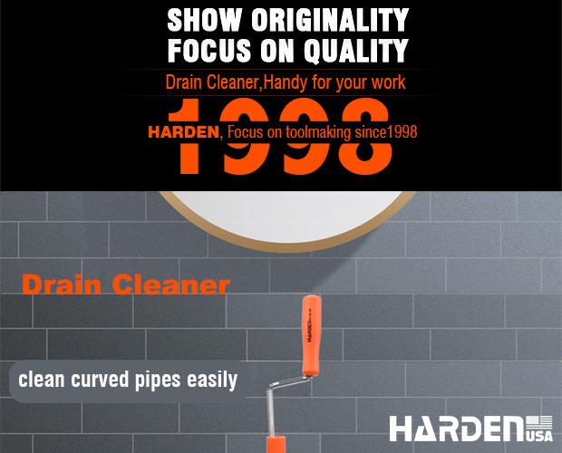 Desentupidor Manual de Esgoto HARDEN 3–10 Metros (6–9mm) em Aço Mola Flexível com Manivela