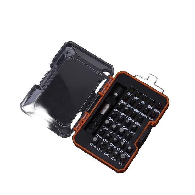 Jogo de Bits HARDEN 1/4” (6,35 mm) em Aço S2 com Suporte de Engate Rápido – 33 Peças