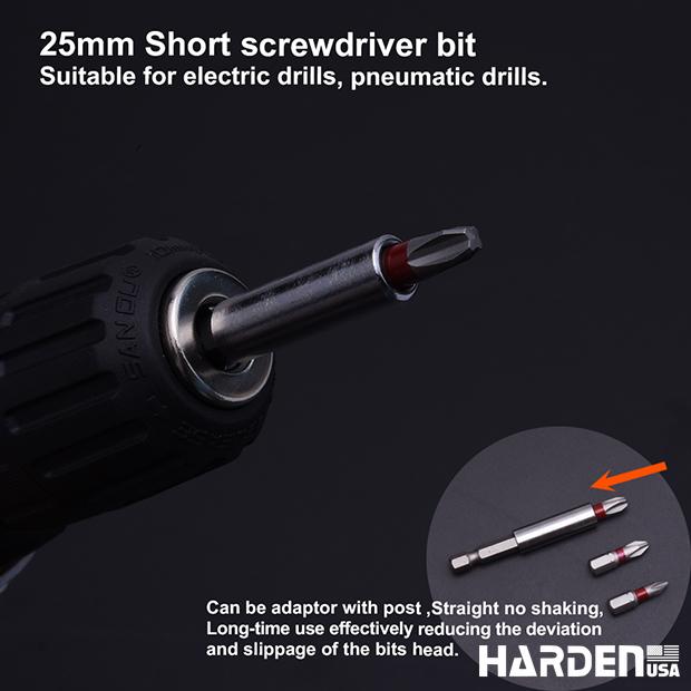 Jogo de Bits HARDEN 1/4” (6,35 mm) em Aço S2 com Suporte de Engate Rápido – 33 Peças