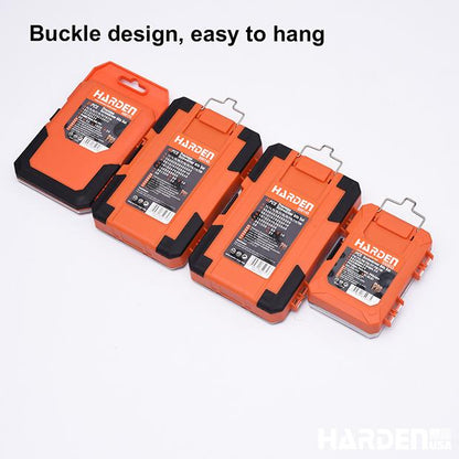 Jogo de Bits HARDEN 1/4” (6,35 mm) em Aço S2 com Suporte de Engate Rápido – 33 Peças