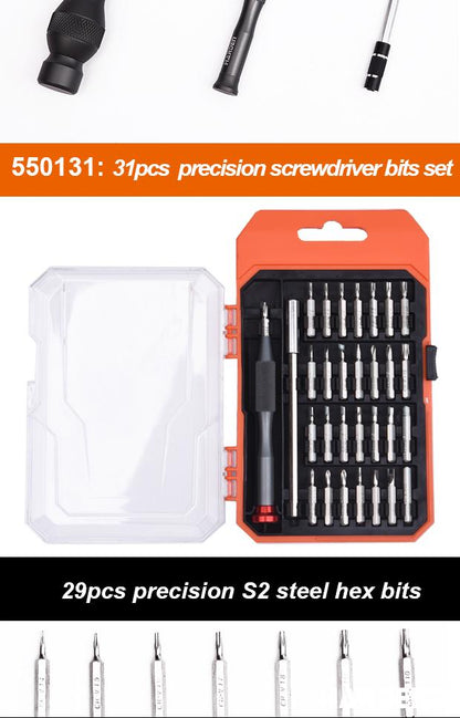 Jogo de Bits HARDEN 1/4” (6,35 mm) em Aço S2 com Suporte de Engate Rápido – 33 Peças