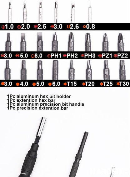 Jogo de Pontas CR-V 50 Peças HARDEN – Kit Completo para Parafusamento e Manutenção