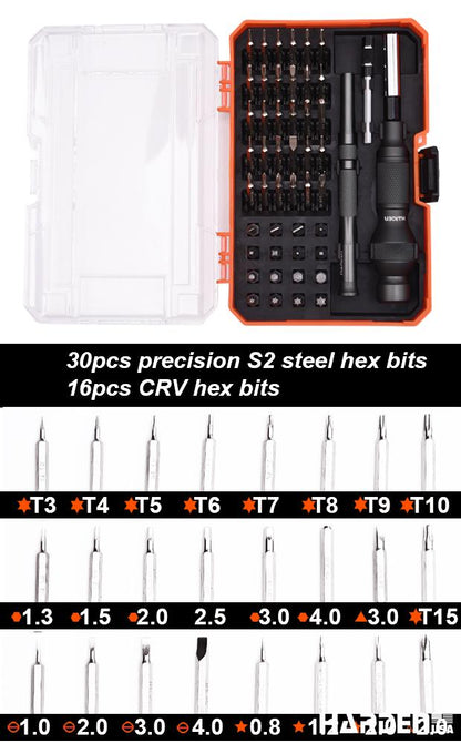 Jogo de Bits HARDEN em Aço Cromo Vanádio (CR-V) para Parafusadeira – 46 Peças de Precisão