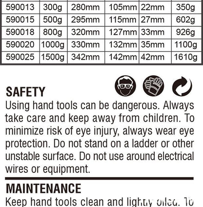 Martelo de Pena Harden com Cabo de Madeira – Alta Resistência para Uso Profissio