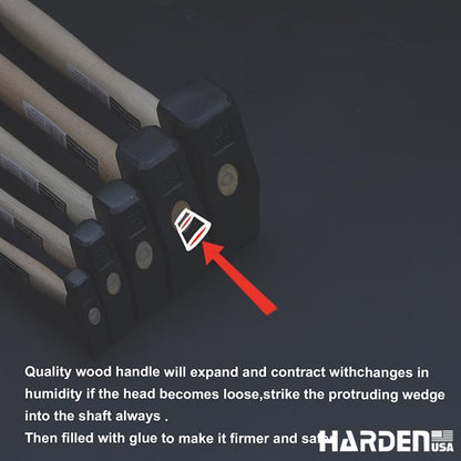 Martelo de Pena Harden com Cabo de Madeira – Alta Resistência para Uso Profissio