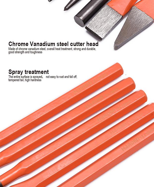 Jogo de Punções Harden em Aço Cromo-Vanádio