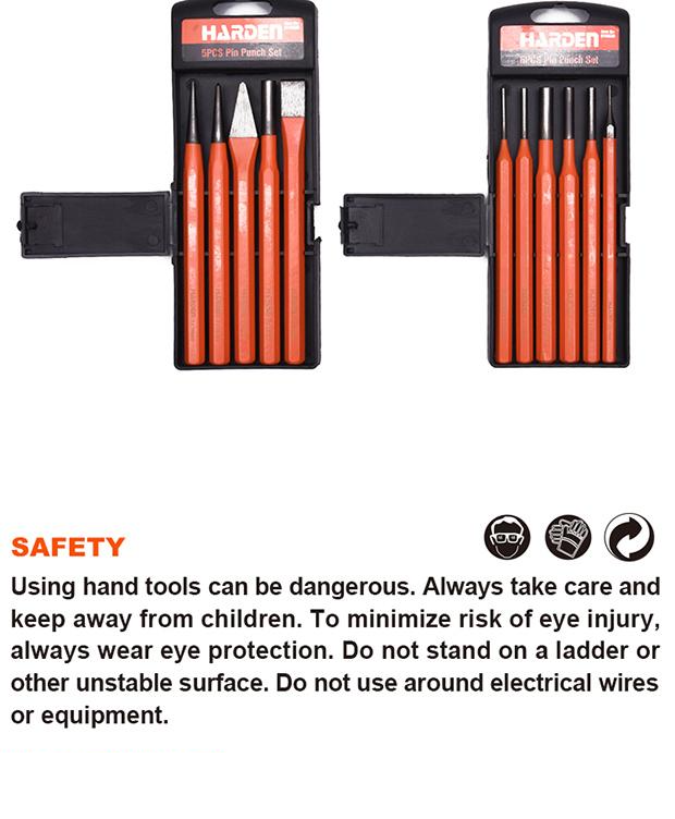 Jogo de Punções Harden em Aço Cromo-Vanádio