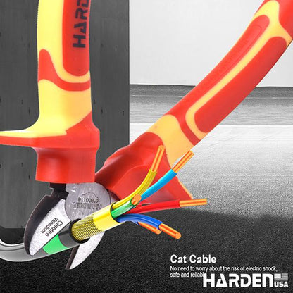 Alicate de Corte Diagonal Isolado 6” (150mm) HARDEN – Certificação VDE/GS, Profissional e Seguro