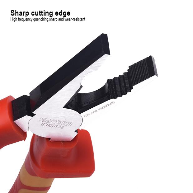 Alicate Universal Isolado HARDEN 6" (150 mm), 7" (175 mm) e 8" (200 mm) – Certificado VDE/GS