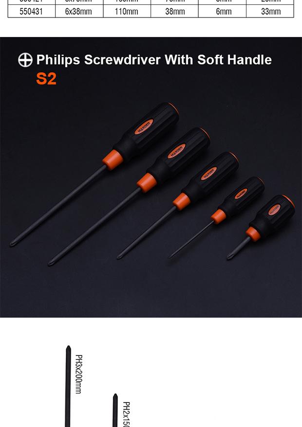 Chaves Phillips HARDEN com Cabo Emborrachado PH1, PH2 e PH3 – Uso Profissional