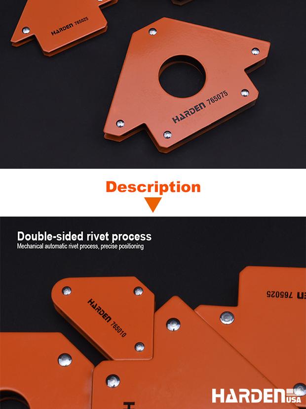 Kit Esquadros Magnéticos para Solda HARDEN com 4 Peças para Alinhamento Preciso