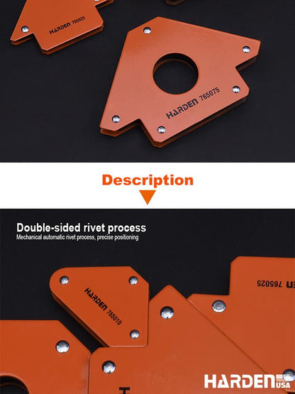 Kit Esquadros Magnéticos para Solda HARDEN com 4 Peças para Alinhamento Preciso