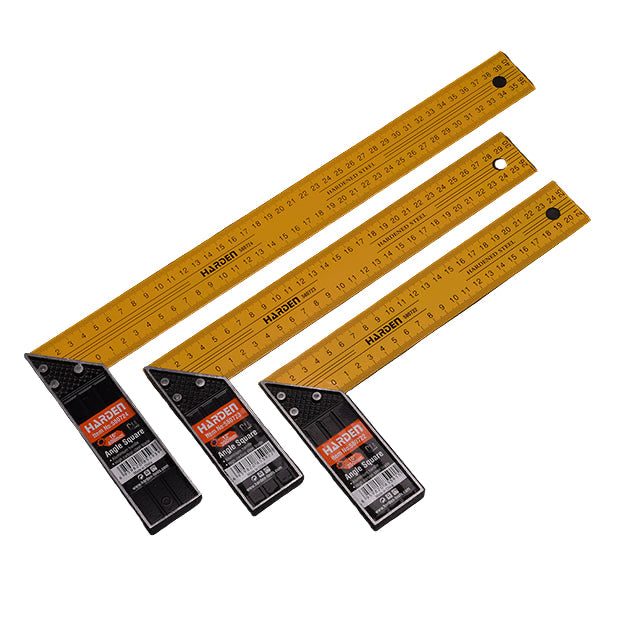 Esquadro de Ângulo HARDEN 250 mm (10"), 300 mm (12") e 400 mm (16") – Lâmina em Aço Carbono com Cabo de Alumínio
