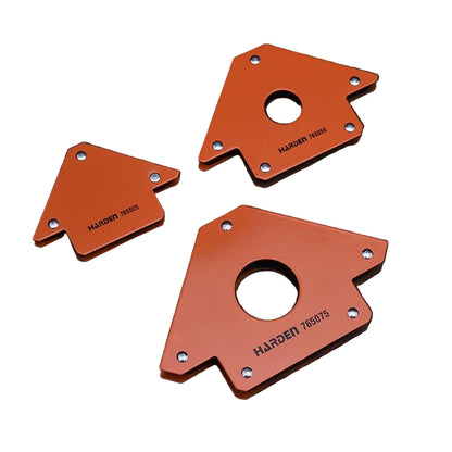 HARDEN Suporte Magnético de Solda — Aço Carbono com Ângulos 45° / 90° / 135° para Fixação Metálica Profissional