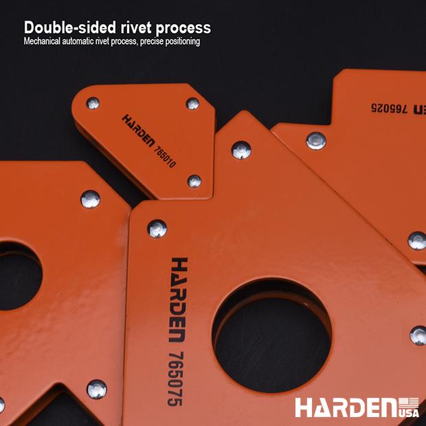 HARDEN Suporte Magnético de Solda — Aço Carbono com Ângulos 45° / 90° / 135° para Fixação Metálica Profissional