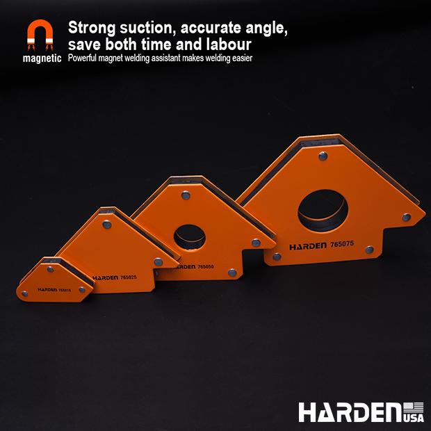 HARDEN Suporte Magnético de Solda — Aço Carbono com Ângulos 45° / 90° / 135° para Fixação Metálica Profissional