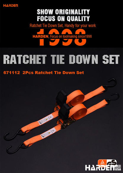 Conjunto de Cintas com Catraca HARDEN 25 mm x 5.000 mm para Amarração de Cargas Pesadas