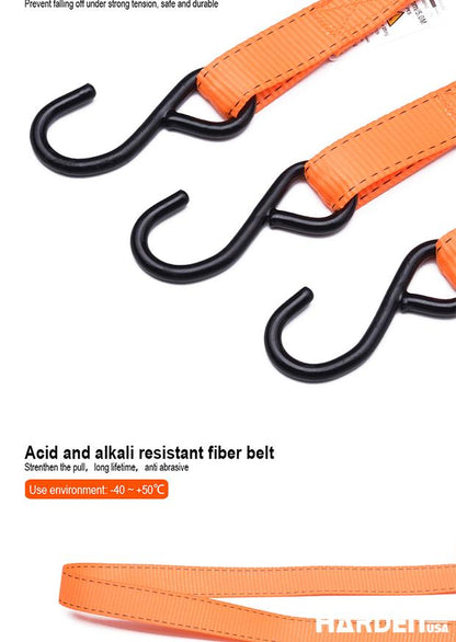 Conjunto de Cintas com Catraca HARDEN 25 mm x 5.000 mm para Amarração de Cargas Pesadas