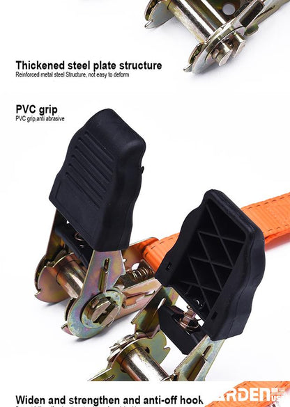 Conjunto de Cintas com Catraca HARDEN 25 mm x 5.000 mm para Amarração de Cargas Pesadas