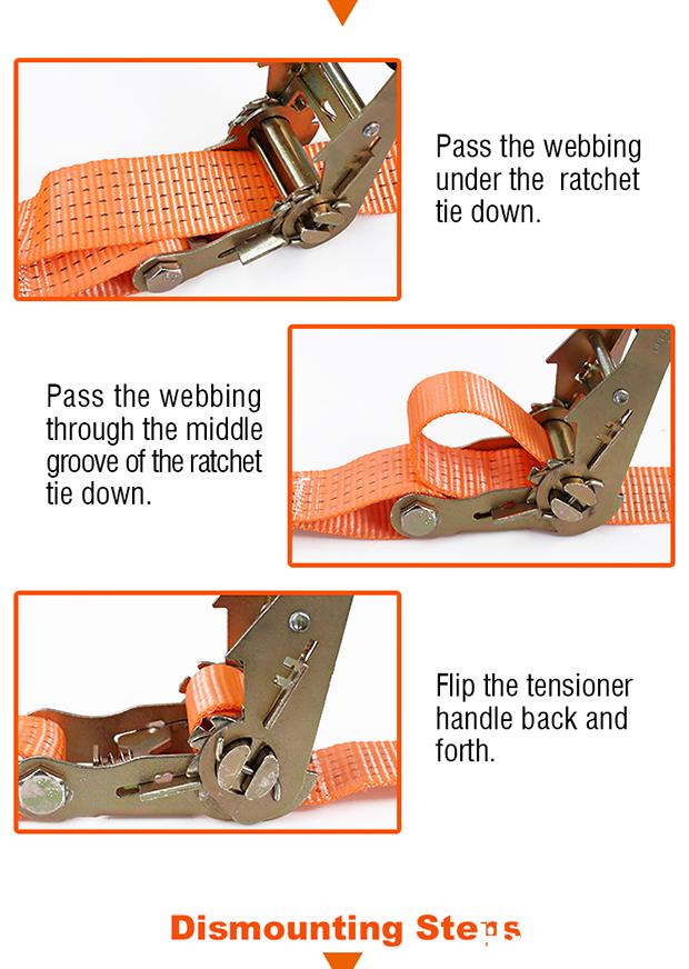 Conjunto de Cintas com Catraca HARDEN 25 mm x 5.000 mm para Amarração de Cargas Pesadas