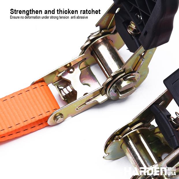 Conjunto de Cintas com Catraca HARDEN 25 mm x 5.000 mm para Amarração de Cargas Pesadas