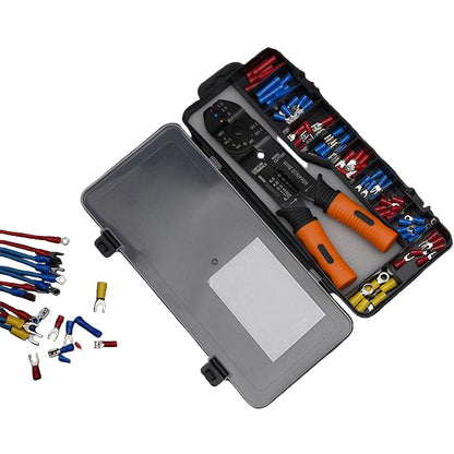 Jogo Multifuncional de Alicate Decapador de Fios com 66 Peças HARDEN – Aço Carbono e Cabo em PVC