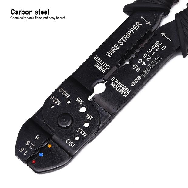 Jogo Multifuncional de Alicate Decapador de Fios com 66 Peças HARDEN – Aço Carbono e Cabo em PVC