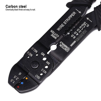 Jogo Multifuncional de Alicate Decapador de Fios com 66 Peças HARDEN – Aço Carbono e Cabo em PVC