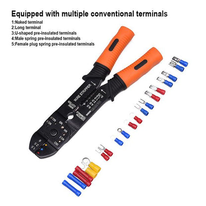 Jogo Multifuncional de Alicate Decapador de Fios com 66 Peças HARDEN – Aço Carbono e Cabo em PVC