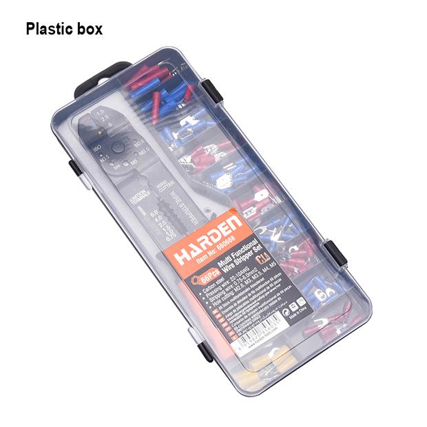 Jogo Multifuncional de Alicate Decapador de Fios com 66 Peças HARDEN – Aço Carbono e Cabo em PVC