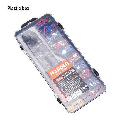 Jogo Multifuncional de Alicate Decapador de Fios com 66 Peças HARDEN – Aço Carbono e Cabo em PVC