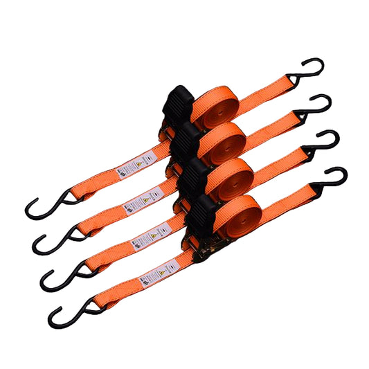 Conjunto de Cintas com Catraca HARDEN 25 mm x 5.000 mm para Amarração de Cargas – 4 Peças