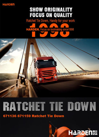 Cinta com Catraca HARDEN para Amarração de Cargas – Uso Profissional e Industrial