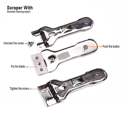 Scraper com 5 Lâminas de Substituição HARDEN – Corpo de Metal para Remoção Eficiente