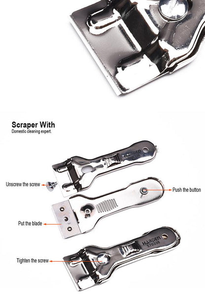 Scraper com 5 Lâminas de Substituição HARDEN – Corpo de Metal para Remoção Eficiente