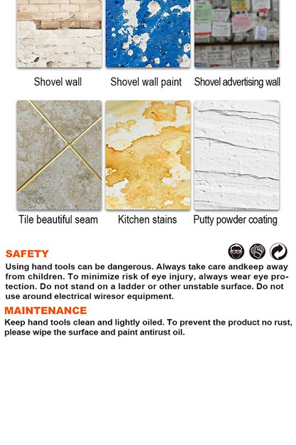 Scraper com 5 Lâminas de Substituição HARDEN – Corpo de Metal para Remoção Eficiente