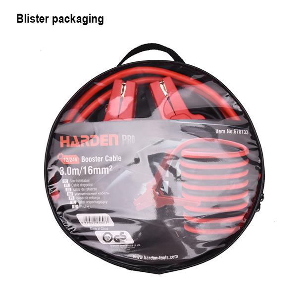 Cabo de Chupeta Automotivo HARDEN 3m x 16mm² – Certificado TUV/GS – 12/24V 220A