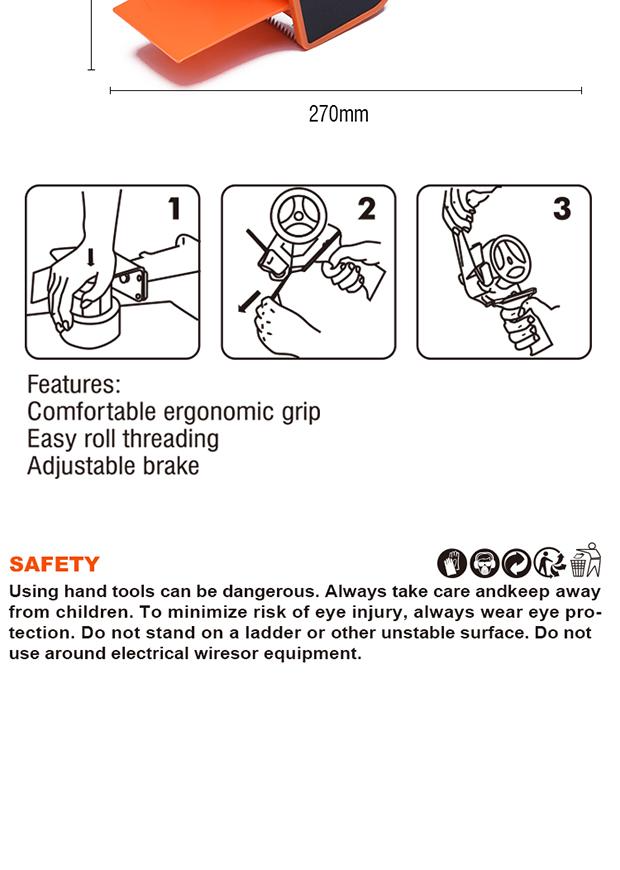 Dispensador de Fita Adesiva até 50mm com Fita Inclusa – HARDEN