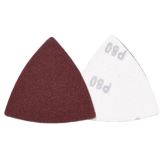 Disco Triangular com Velcro HARDEN – Óxido de Alumínio para Lixamento de Madeira e Aço (10 Peças por Cartela)