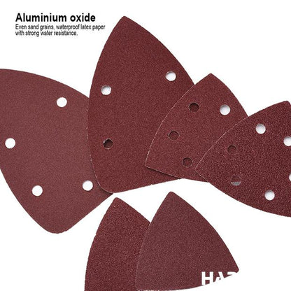 Disco Triangular com Velcro HARDEN – Óxido de Alumínio para Lixamento de Madeira e Aço (10 Peças por Cartela)