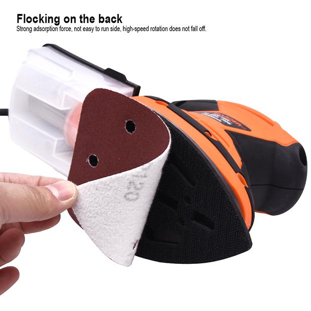 Disco Triangular com Velcro HARDEN – Óxido de Alumínio para Lixamento de Madeira e Aço (10 Peças por Cartela)