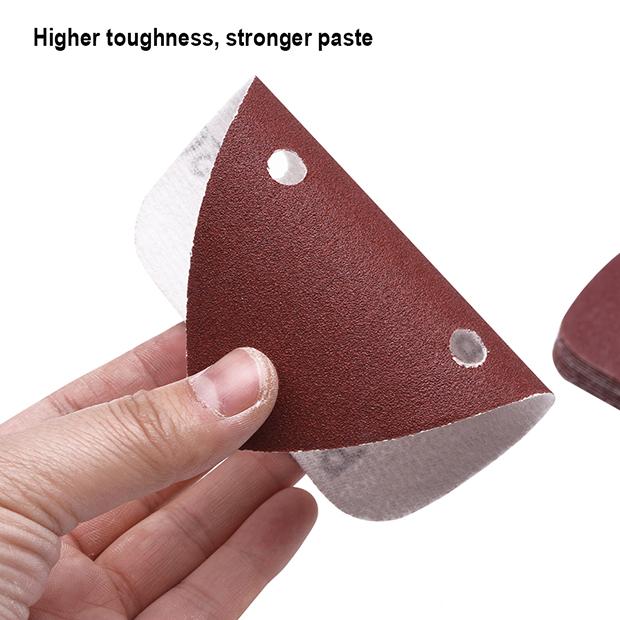 Disco Triangular com Velcro HARDEN – Óxido de Alumínio para Lixamento de Madeira e Aço (10 Peças por Cartela)
