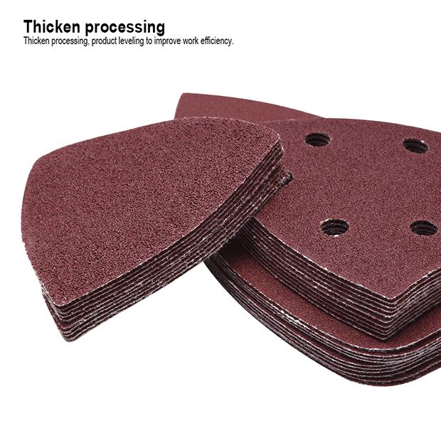 Disco Triangular com Velcro HARDEN – Óxido de Alumínio para Lixamento de Madeira e Aço (10 Peças por Cartela)