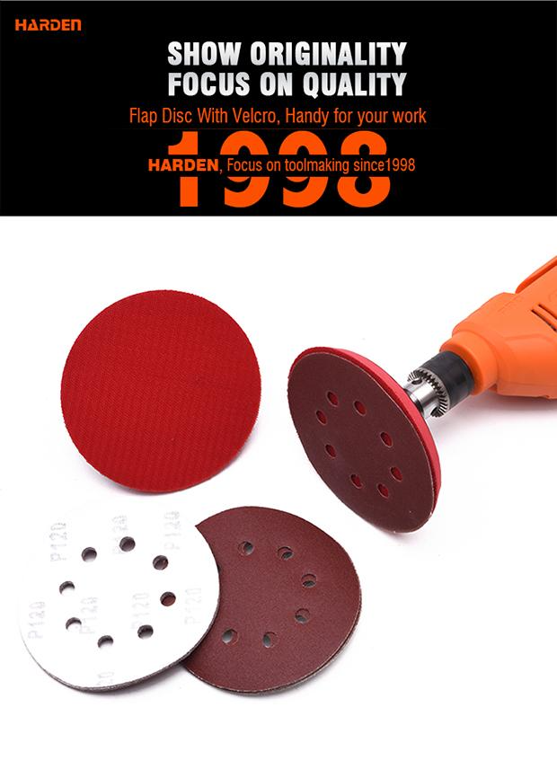 HARDEN Disco Flap com Velcro para Lixamento Profissional – Alumina, Aço, Madeira e Concreto