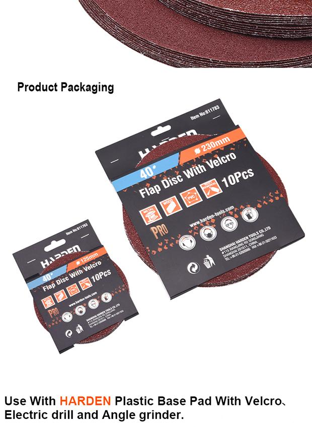 HARDEN Disco Flap com Velcro para Lixamento Profissional – Alumina, Aço, Madeira e Concreto